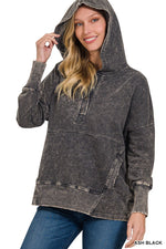 Won't Wanna Walk Away Acid Wash Hoodie
