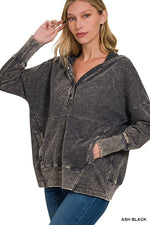 Won't Wanna Walk Away Acid Wash Hoodie