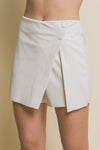 Wrap Hem PU Cargo Skort