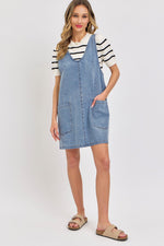 Blue Jean Charm Overall Dress