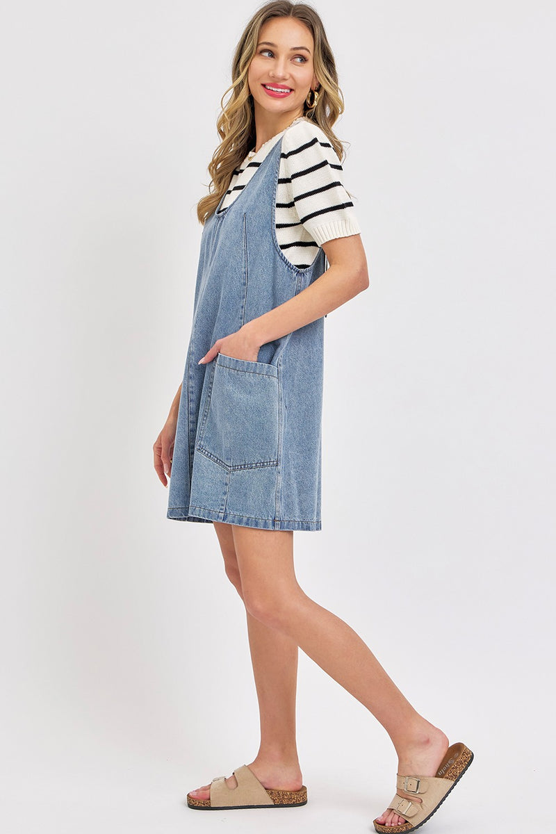 Blue Jean Charm Overall Dress