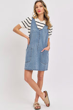 Blue Jean Charm Overall Dress