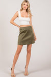 Satin A-line Short Skirt