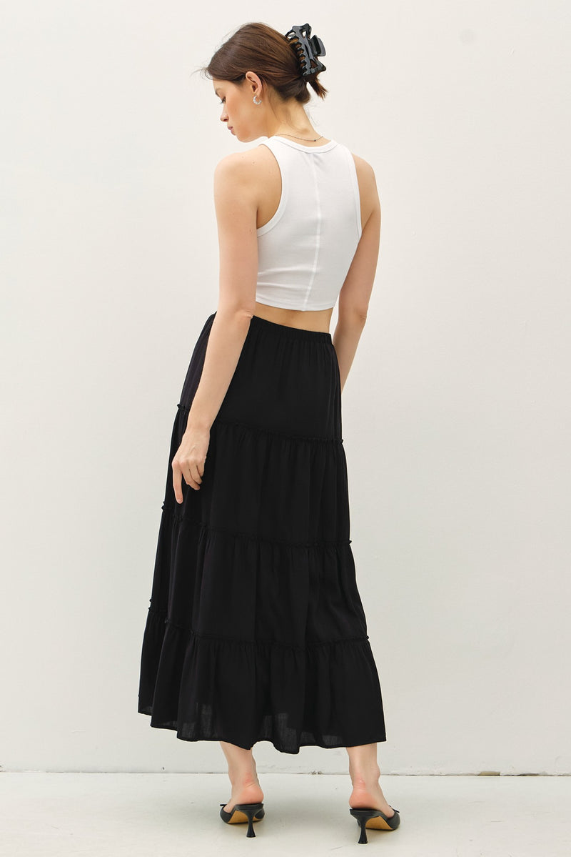 Tiered Maxi Skirt
