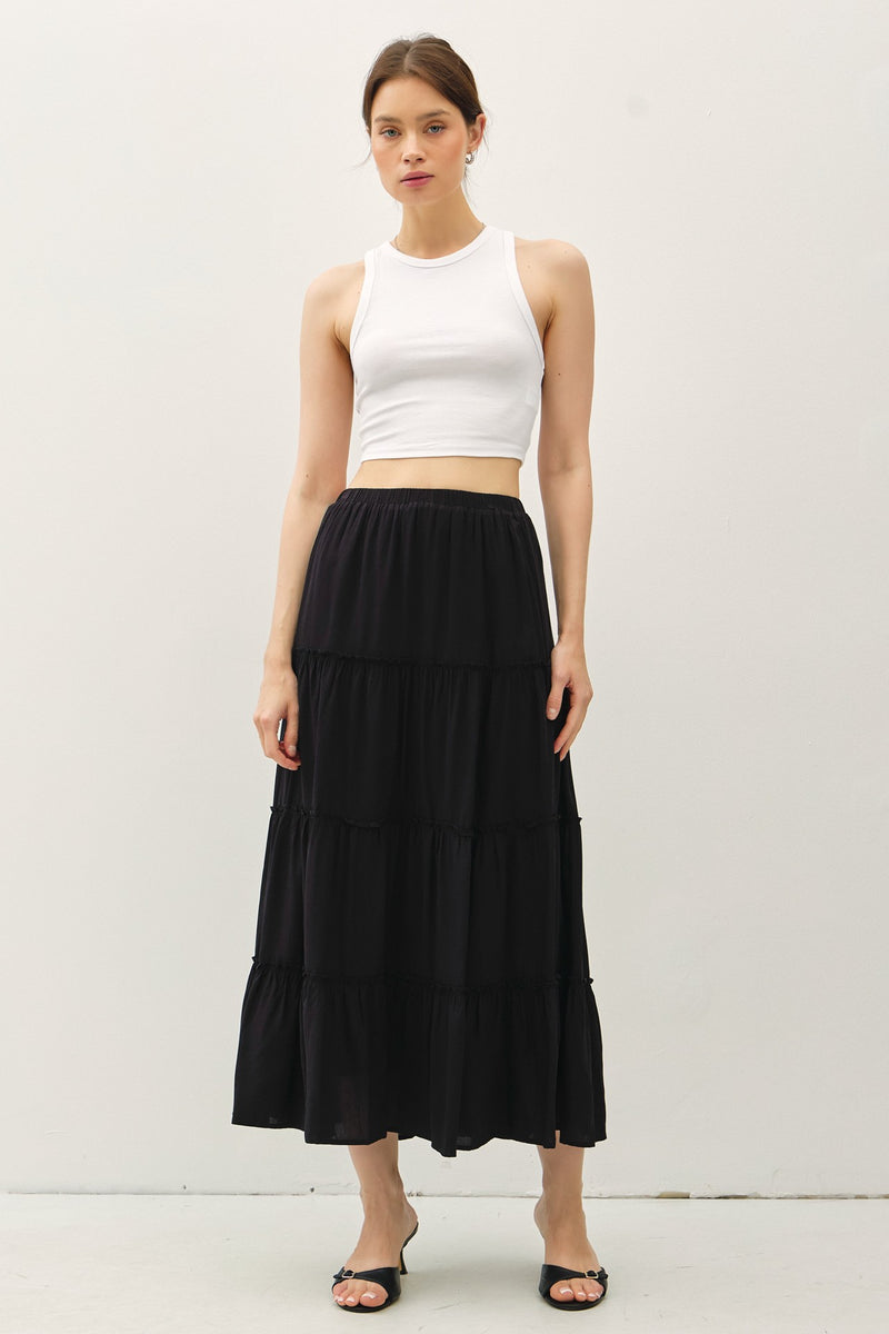 Tiered Maxi Skirt