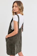 Casual Overall Corduroy Dress