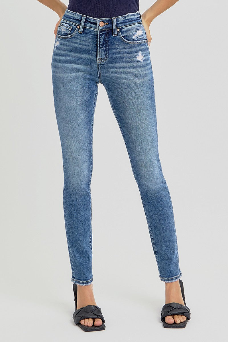 RISEN Jeans Tummy Control High Rise Ankle Slim Skinny Jeans