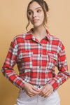 Plaid Print Button Down Shirt