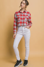 Plaid Print Button Down Shirt