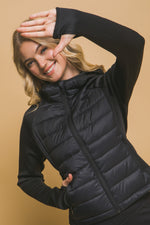 Padded Long Sleeve Thumb Hole Jacket