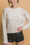 Heart Beaded Sweater