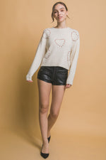 Heart Beaded Sweater