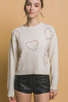 Heart Beaded Sweater