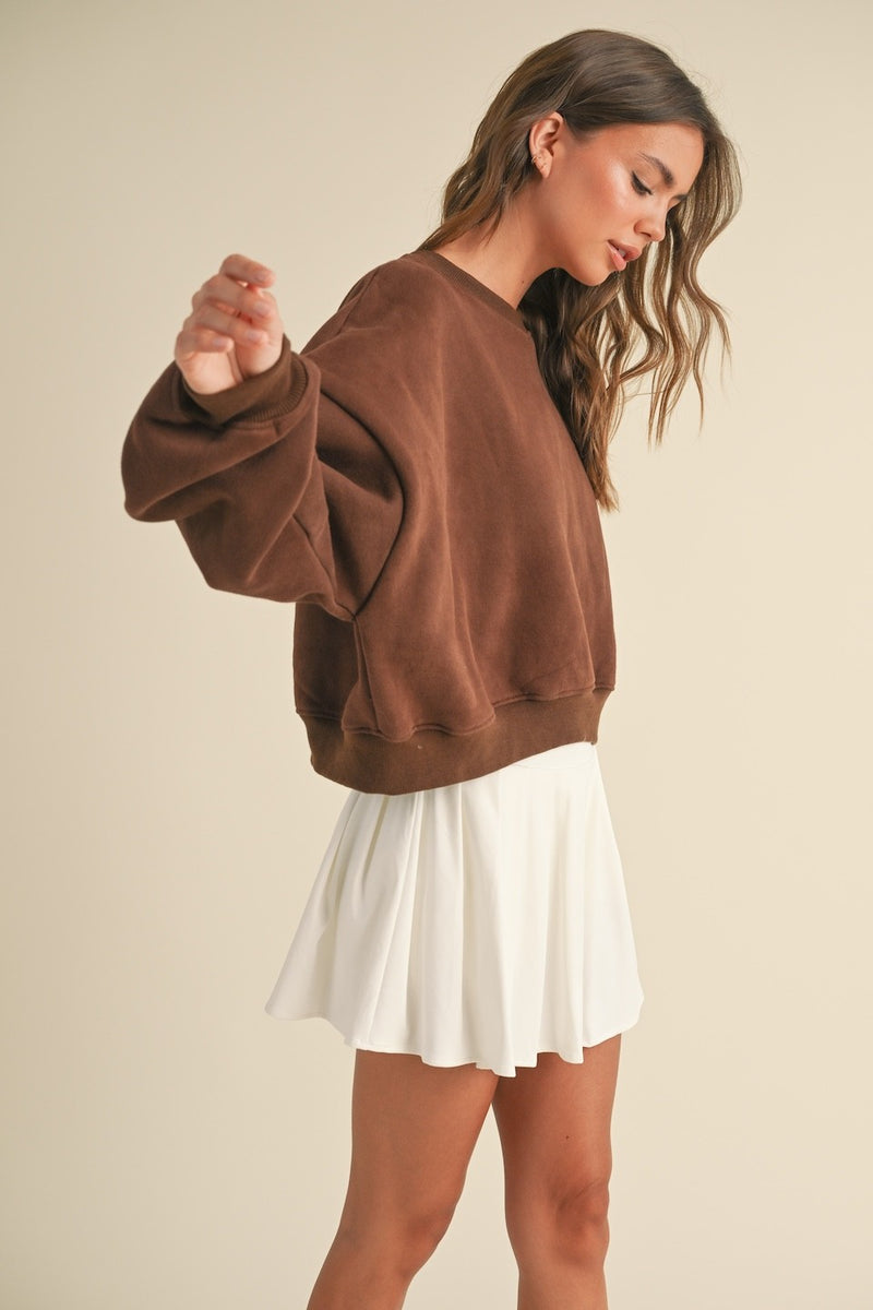 Cozy Fleece Oversized Crewneck Sweatshirt