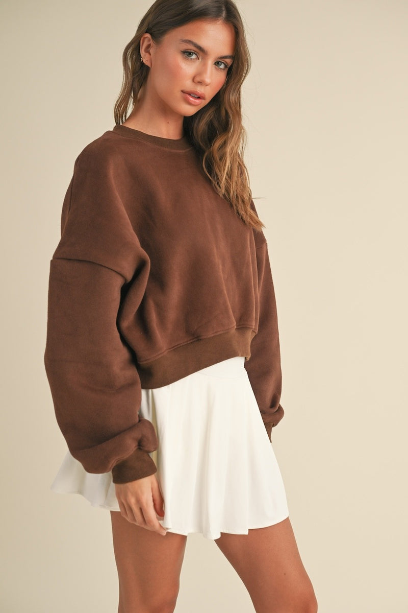 Cozy Fleece Oversized Crewneck Sweatshirt