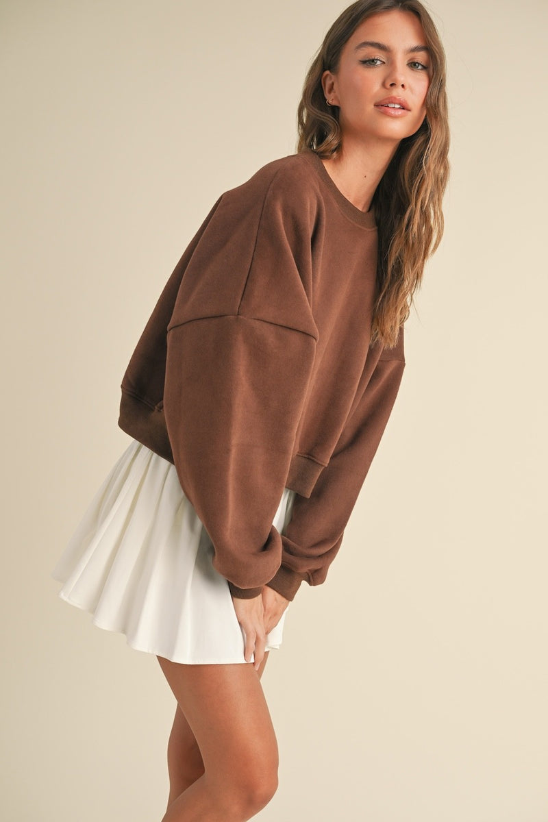 Cozy Fleece Oversized Crewneck Sweatshirt