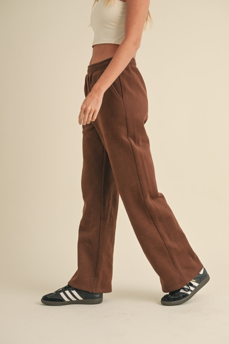 Cozy Fleece Wide Leg Sweatpants