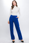 Woven Solid Formal Long Pants