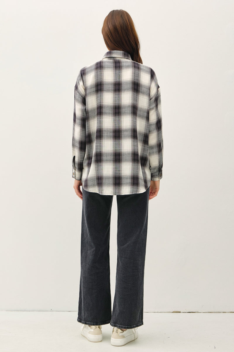 Oversized Charcoal Flannel