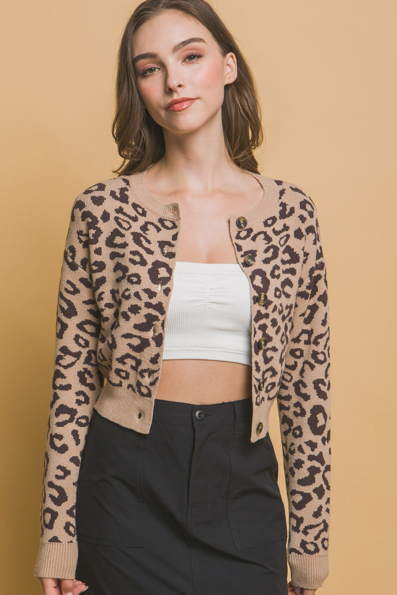 Leopard Print Cardigan