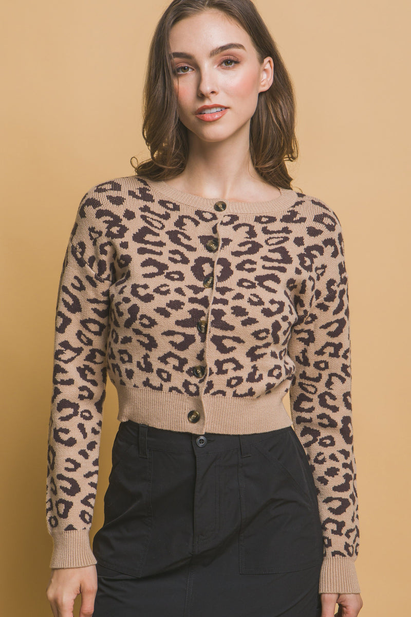 Leopard Print Cardigan