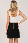 Honeycomb Tweed Mini Skirt
