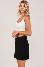 Honeycomb Tweed Mini Skirt