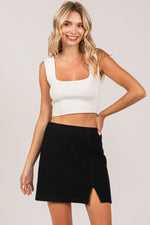 Honeycomb Tweed Mini Skirt