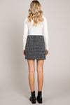 Check Tweed Mini Skirt