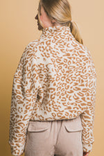 Sherpa Fleece Leopard Jacket