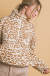 Sherpa Fleece Leopard Jacket