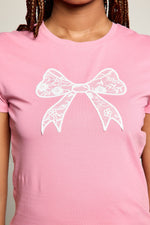 Lace Bow Baby Tee