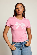 Lace Bow Baby Tee