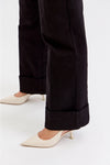 Cello High Rise Wide Leg with Self High Cuffed Hem Jeans
