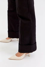 Cello High Rise Wide Leg with Self High Cuffed Hem Jeans