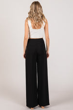 Twill Darted Wide Leg Pants