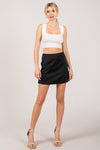 Satin Side Slit Skort