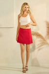 Satin Side Slit Skort