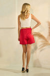 Satin Side Slit Skort