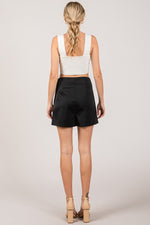 Satin Side Slit Skort
