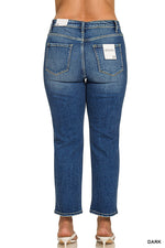 Zenana Plus Cropped 5 Pockets Basic Denim