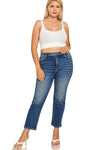 Zenana Plus Cropped 5 Pockets Basic Denim