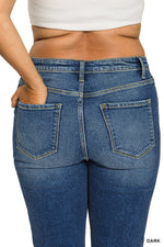 Zenana Plus Cropped 5 Pockets Basic Denim