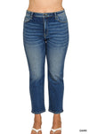 Zenana Plus Cropped 5 Pockets Basic Denim