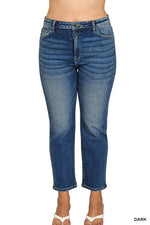 Zenana Plus Cropped 5 Pockets Basic Denim