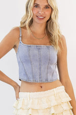 Denim Corset Top