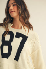 Vintage Numbering 87 Sweater