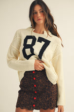 Vintage Numbering 87 Sweater