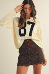 Vintage Numbering 87 Sweater