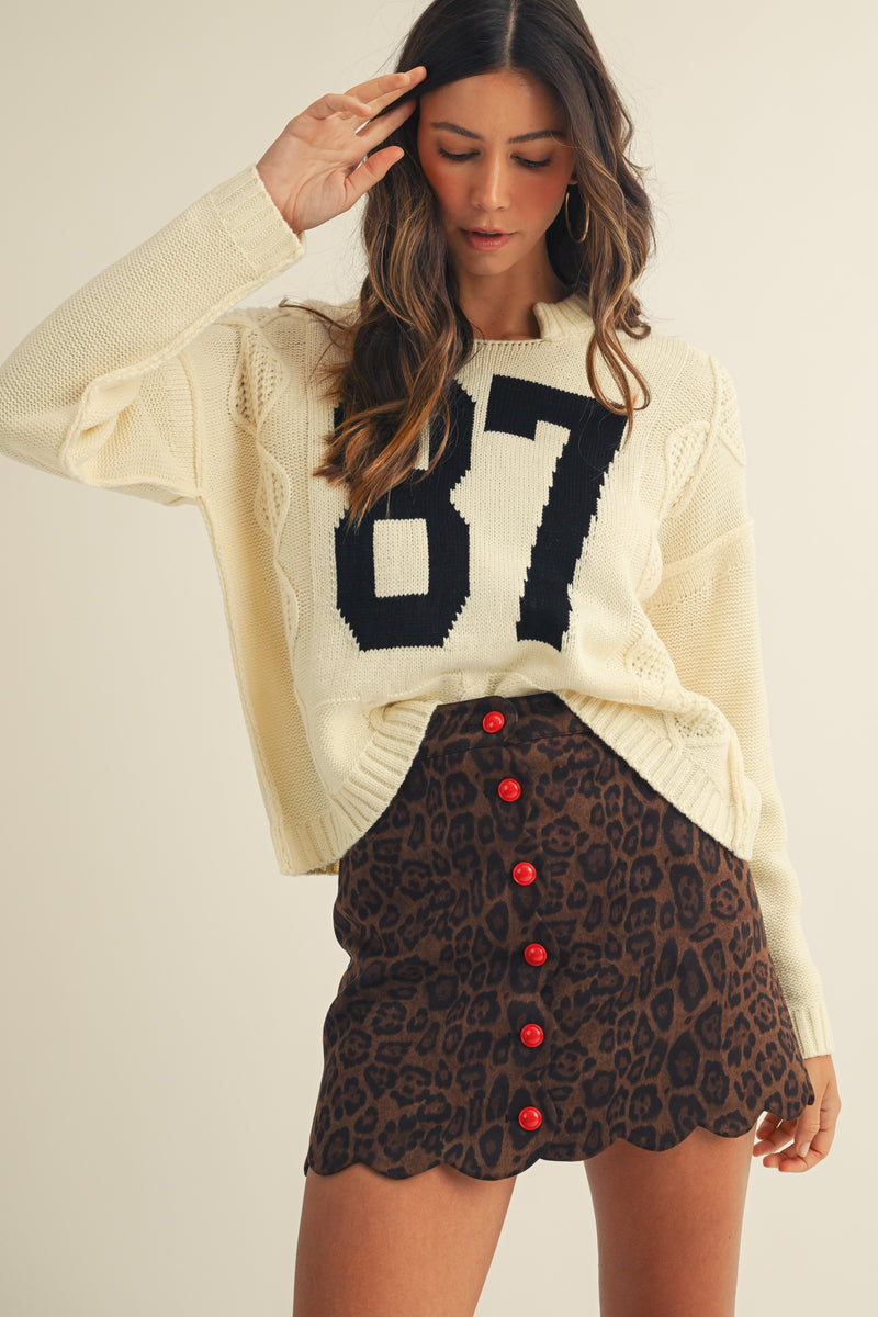 Vintage Numbering 87 Sweater